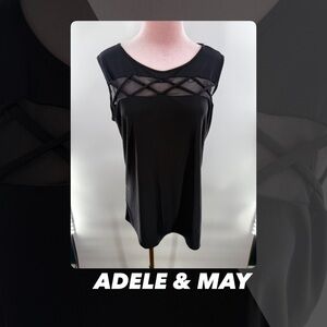 EUC Adele & May Sheer Inset Top